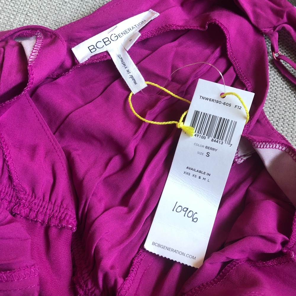 BCBGeneration | berry spaghetti strap dress NWT - image 9